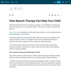 How Speech Therapy Can Help Your Child