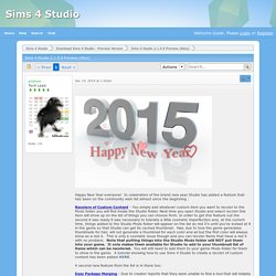 Sims 4 Studio 2.1.0.9 Preview (Alice)