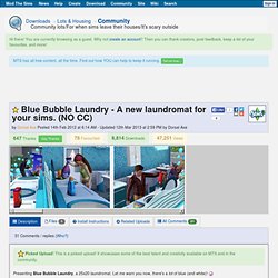 Blue Bubble Laundry - A new laundromat for your sims. (NO CC)