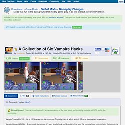 Mod the Sims 2 - A Collection of Six Vampire Hacks