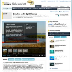 Simulate an Oil Spill Cleanup