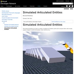 Simulated Articulated Entities