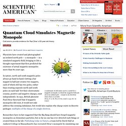 Quantum Cloud Simulates Magnetic Monopole