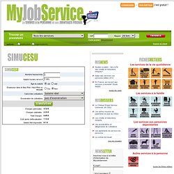 Simulateur CESU (Chèque Emploi Service Universel) pour le montant de vos cotisations - MyJobService