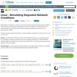 Linux - Simulating Degraded Network Conditions