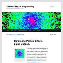Simulating Particle Effects using OpenGL