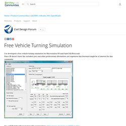 Free Vehicle Turning Simulation - Civil Design Forum - GEOPAK