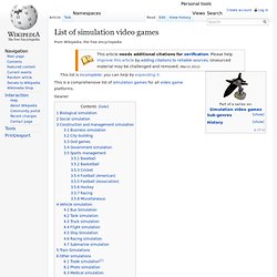 List of simulation video games
