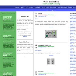 Vinyl Simulation : Free VST Effects