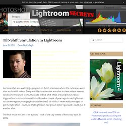 Tilt-Shift Simulation in Lightroom