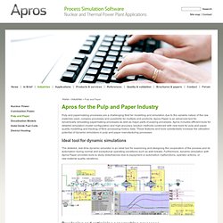 Process simulation software for pulp and paper industry