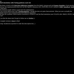 WebGL Fluid simulation with Turing patterns
