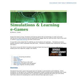 Simulations and Learning Games