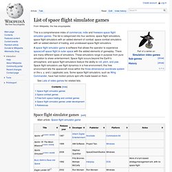 List of space flight simulator games