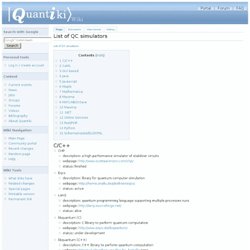 Quantum information wiki and portal