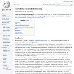 Simultaneous multithreading