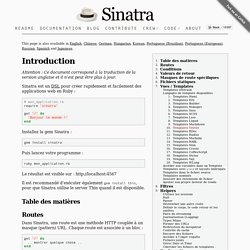 Sinatra: README (French)