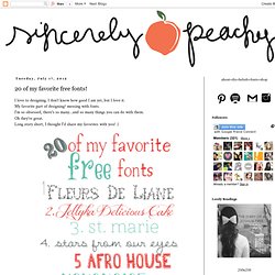 20 of my favorite free fonts!