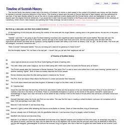 SINCLAIR HISTORY AND GENEALOGY: Timeline of Scottish History