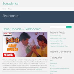 Sindhooram Songs Lyrics