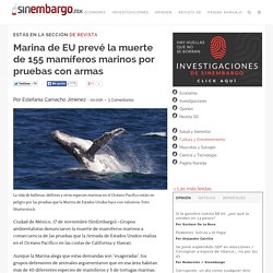 Marina de EU prevé la muerte de 155 mamíferos marinos por pruebas con armas