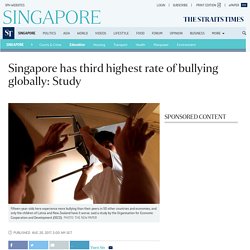 Singapore has third highest rate of bullying globally: Study, Education News