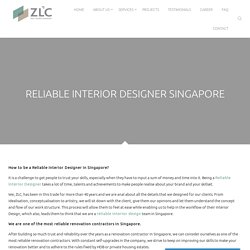Reliable Interior Designer Singapore