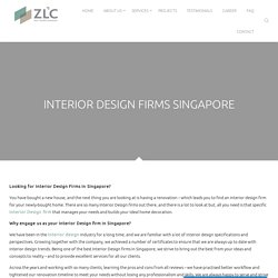 Interior Design Firms Singapore