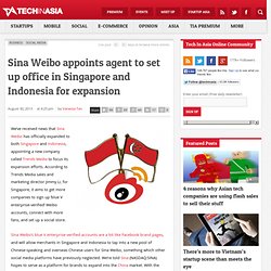 Sina Weibo Expands to Singapore and Indonesia