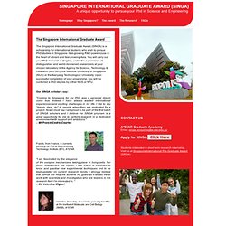 SINGA - Singapore International Graduate Award - Home Page