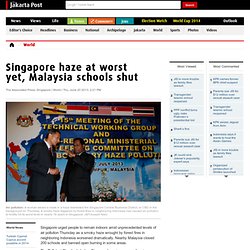 Singapore haze at worst yet, Malaysia schools shut
