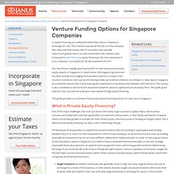 Private Equity Financing for Singapore Startups - Resources & Guide