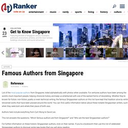 List of Popular Writers From Singapore