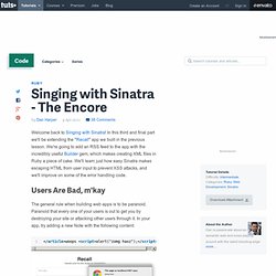 Singing with Sinatra - The Encore