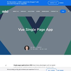 How to build a single-page application (SPA) with Vue.js