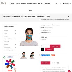 Suti Single Layer Cotton Reusable Printed Masks