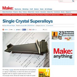 Single Crystal Superalloys
