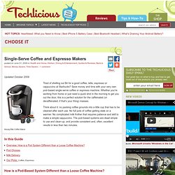 Single-Serve Coffee and Espresso Makers