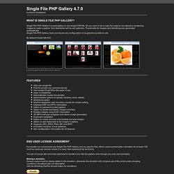Single File PHP Gallery 4.7.0