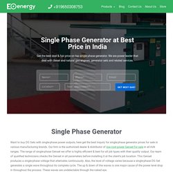 Single Phase Generator at Best Price in India - EOEnergy