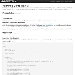 Single Machine Guide - DevStack