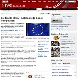 EU Single Market Act II aims to boost competition