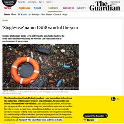 'Single-use' named 2018 word of the year