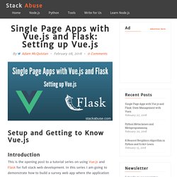 Single Page Apps with Vue.js and Flask: Setting up Vue.js