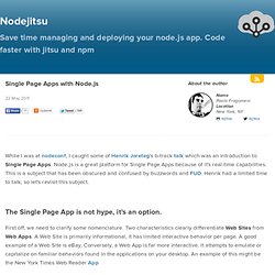 Single Page Apps with Node.js. - blog