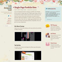 Single-Page Portfolio Sites