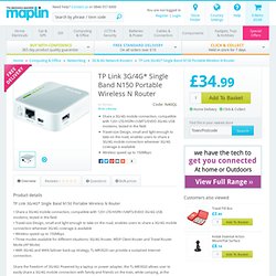 TP-Link Portable 3G/4G Wireless N Router : Wireless 3G Routers