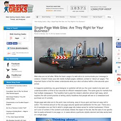 Single-Page Web Sites: Are They Right for Your Business?