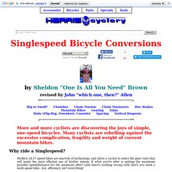 Singlespeed Bicycle Conversions