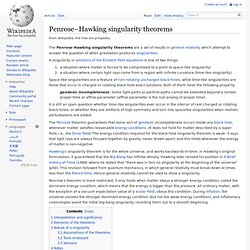 Penrose–Hawking singularity theorems